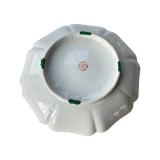 Porcelain Plate - Vintage Floral & Grasshopper Pattern, 8.25-in Diameter