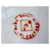 Porcelain Plate - Vintage Floral & Grasshopper Pattern, 8.25-in Diameter