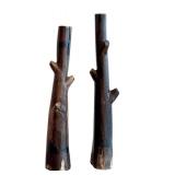 LR - Petrified Wood Branches - Fossilized Wood Pair