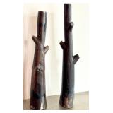 LR - Petrified Wood Branches - Fossilized Wood Pair