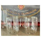 LR - VIETRI La Campagnola Spaghetti Tray with Bodum & Zwilling Glass Tumblers