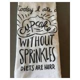 K - Amanda Barr Mugs (2) & Pastry Glass Pedestal - Whimsical Kitchen Towel