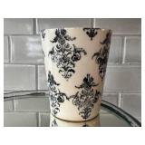 K - Amanda Barr Mugs (2) & Pastry Glass Pedestal - Whimsical Kitchen Towel