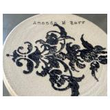 K - Amanda Barr Mugs (2) & Pastry Glass Pedestal - Whimsical Kitchen Towel