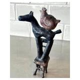 CD - Metal Sculpture - Horse with Bird on Back, Hand-Forged