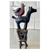CD - Metal Sculpture - Horse with Bird on Back, Hand-Forged