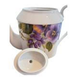 Victoria Site Corot Teapot - Limoges France Floral