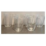 CF - Handblown Glass Tumblers - Set of 6, Bubble Texture