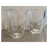 CF - Handblown Glass Tumblers - Set of 6, Bubble Texture