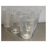 CF - Handblown Glass Tumblers - Set of 6, Bubble Texture