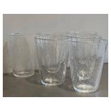 CF - Handblown Glass Tumblers - Set of 6, Bubble Texture