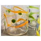 CF - Wackie Ware Hand-Blown Double Old Fashioned Glasses (Lot of 5)