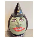 K - Ceramic Hand Crafted Witch Head Cookie Jar