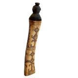CF - Antique Dayak Bone Scrimshaw Medicine Vessel