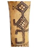 CF - Antique Dayak Bone Scrimshaw Medicine Vessel
