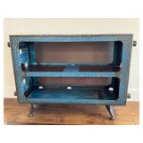 LR - Artisan Steel Bookcase - Industrial Diamond-Plate