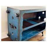 LR - Artisan Steel Bookcase - Industrial Diamond-Plate
