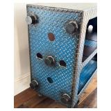 LR - Artisan Steel Bookcase - Industrial Diamond-Plate