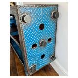 LR - Artisan Steel Bookcase - Industrial Diamond-Plate