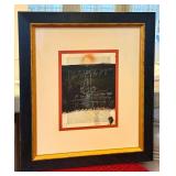 Philip Baker (b.1951) Curtain - Original Framed Oil, Crayon & Graphite on Book Plate