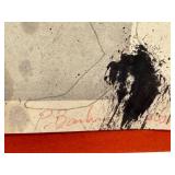 Philip Baker (b.1951) Curtain - Original Framed Oil, Crayon & Graphite on Book Plate
