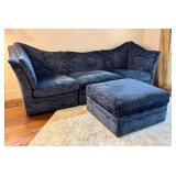 Marge Carlson Custom Upholstered Sofa with Coordinating Ottoman