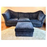 Marge Carlson Custom Upholstered Sofa with Coordinating Ottoman