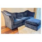 Marge Carlson Custom Upholstered Sofa with Coordinating Ottoman
