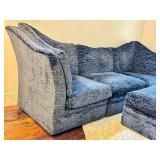 Marge Carlson Custom Upholstered Sofa with Coordinating Ottoman