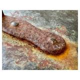 LR - Antique French Copper Vat with Iron Handles, Verdigris Patina