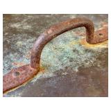 LR - Antique French Copper Vat with Iron Handles, Verdigris Patina