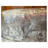 LR - Antique French Copper Vat with Iron Handles, Verdigris Patina
