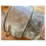 LR - Antique French Copper Vat with Iron Handles, Verdigris Patina