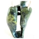 CB - Cape Dorset Narwhal Composition Inuit Serpentine & Antler Sculpture
