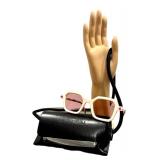 Kuboraum Maske P9 Sunglasses - White Frame, Pink Lenses, Made in Italy w Leather Case