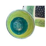 K2 - Amy Sabrina Leaf Motif Stoneware 1995 3-Piece Set