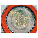 K2 - Amy Sabrina Leaf Motif Stoneware 1995 3-Piece Set
