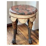 LR - Lion Leg Side Table with Marble Top
