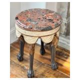 LR - Lion Leg Side Table with Marble Top