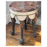 LR - Lion Leg Side Table with Marble Top
