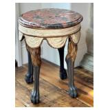 LR - Lion Leg Side Table with Marble Top