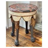 LR - Lion Leg Side Table with Marble Top