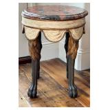 LR - Lion Leg Side Table with Marble Top