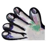 Moschino Couture Picasso Hand Clutch by Jeremy Scott - White Leather, Oversized
