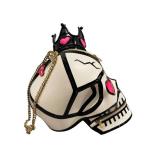 CL - Manish Arora Skull Clutch with Crown - Leather Heart-Eyes Handbag