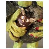 K - Witch Figurines (Lot of 2) Ceramic Green Halloween Decor
