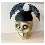 CF - Skull with Bat Wings - Artisan Paper Machè