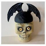 CF - Skull with Bat Wings - Artisan Paper Machè
