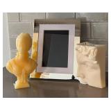 K - Pottery Barn Frame 5x7 Opening with 2 Decorative Candles