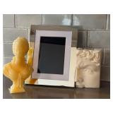 K - Pottery Barn Frame 5x7 Opening with 2 Decorative Candles